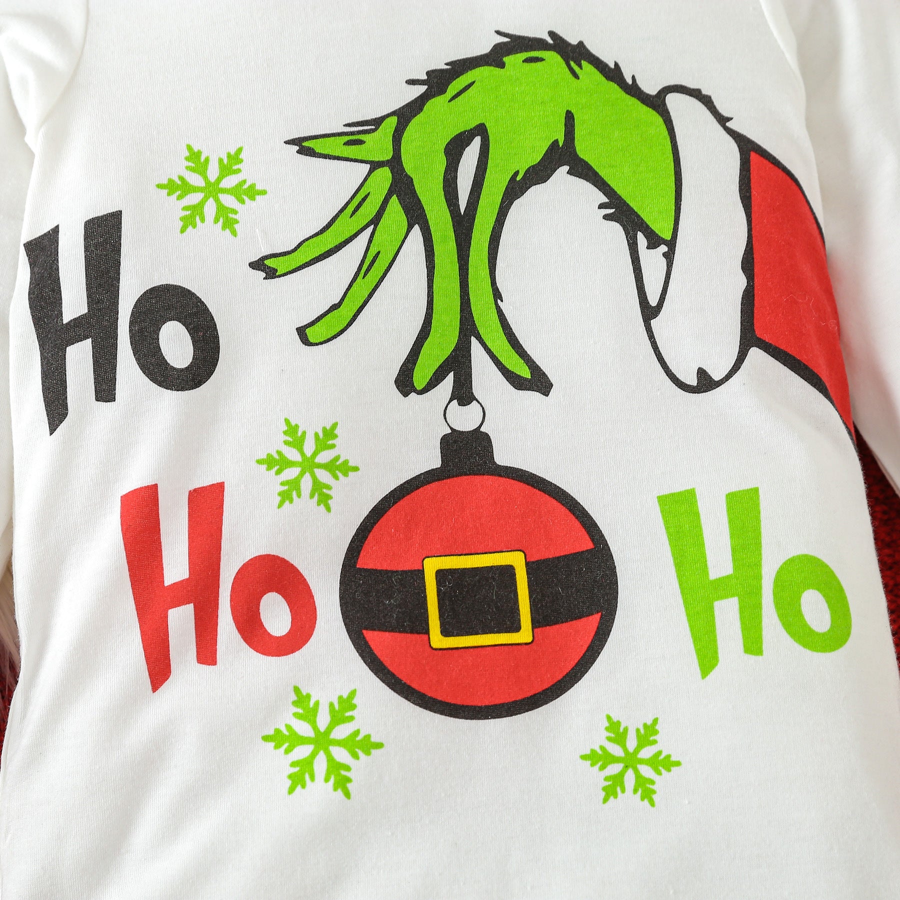 Baby Cartoon Christmas Long Sleeve Cotton Onesie for Newborns, Baby Bodysuit with Flat Crotch, Outing Romper